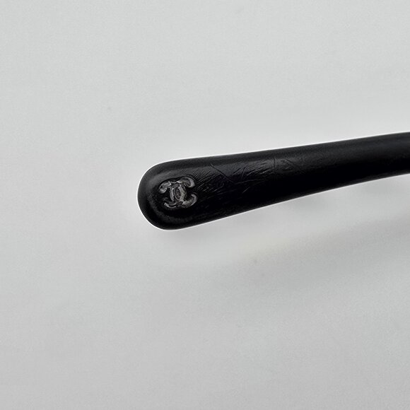 Chanel 3155-H c 1103 Collection Perle Black Eyeglasses Frame w/ Case Italy 53mm - Picture 14 of 16